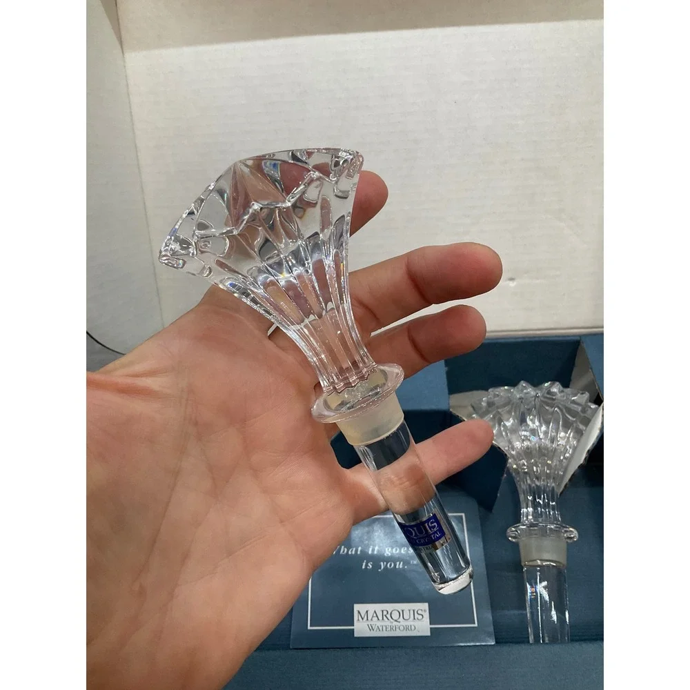PAIR OF MARQUIS BY WATERFORD BROOKSIDE CRYSTAL WINE STOPPERS